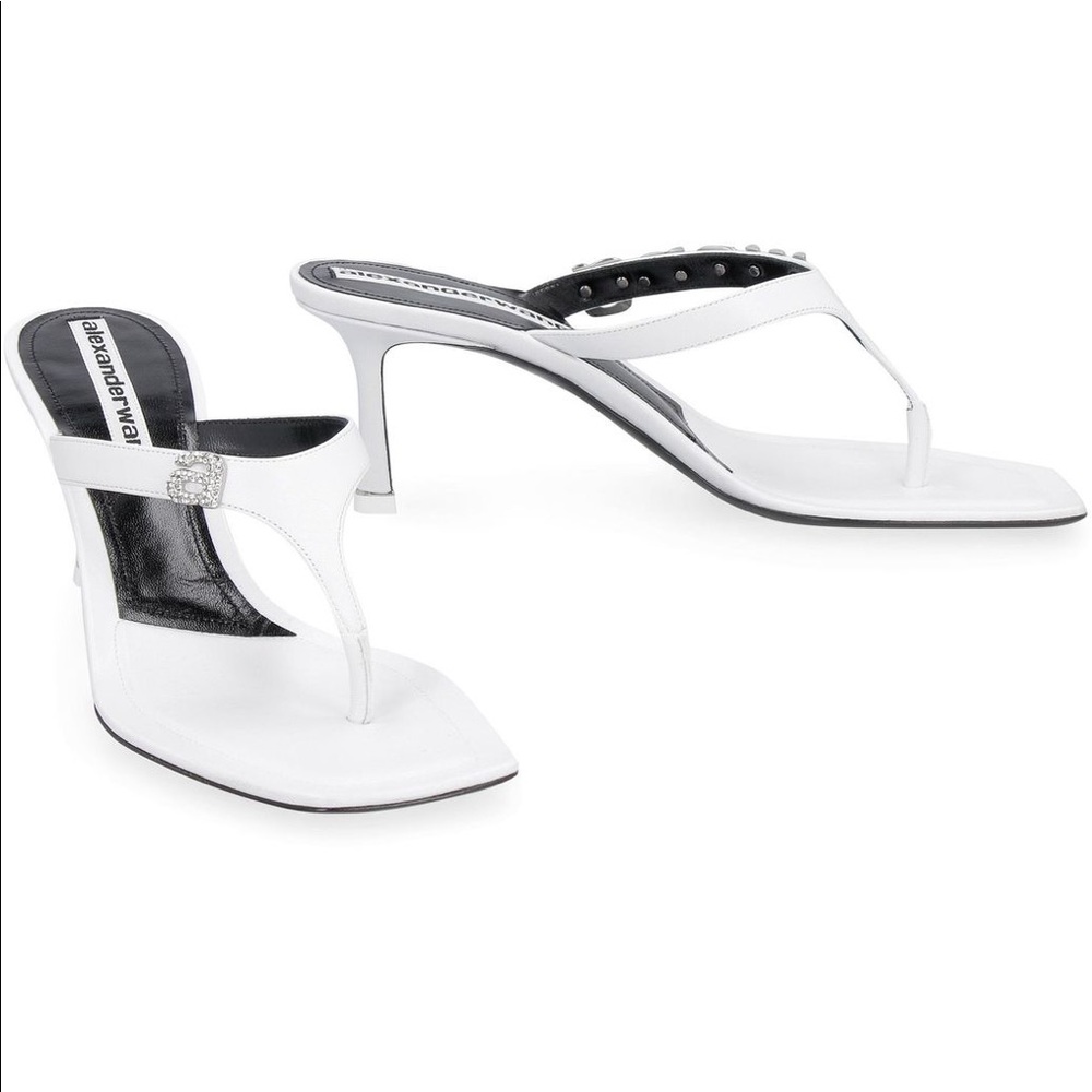 Alexander Wang Women's Ivy 65 Embellished High Heel Thong Sandals